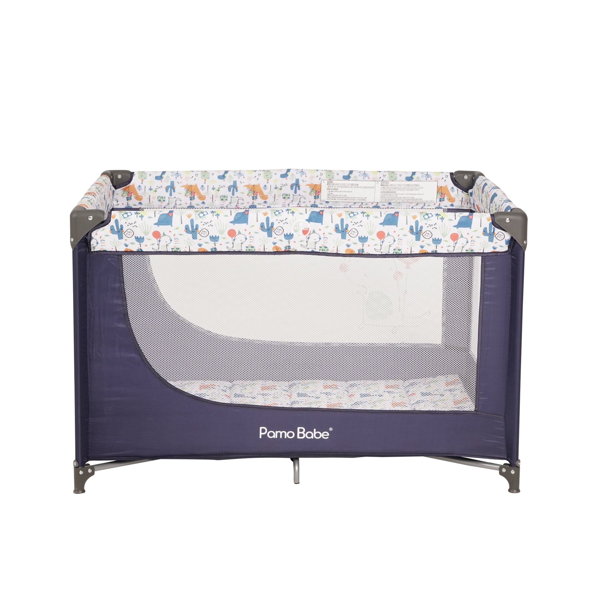 Pamo Babe Unisex Portable Basic Playard and Playpen with Mattress and Carry Bag(Blue)