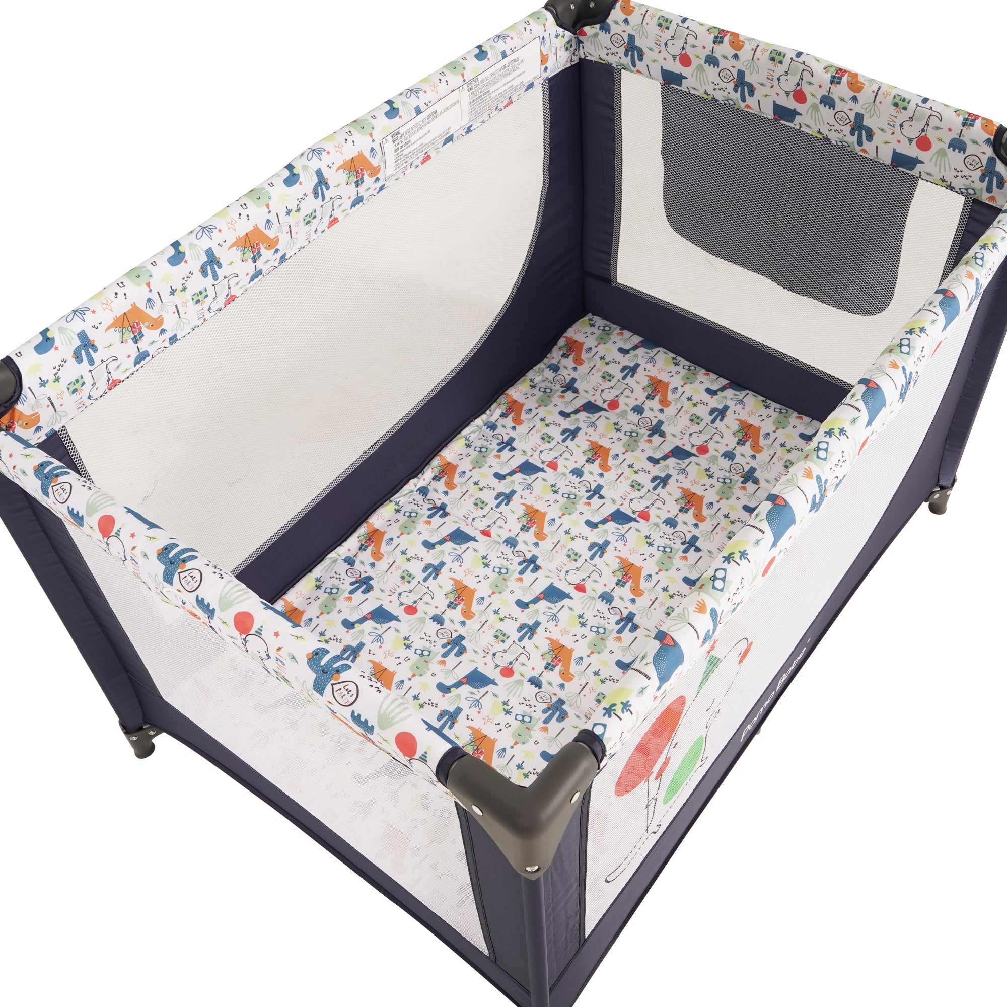 Pamo Babe Unisex Portable Basic Playard and Playpen with Mattress and Carry Bag(Blue)