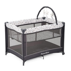 Pamo Babe Portable Playard,Sturdy Play Yard with Mattress and Toy bar with Soft Toys