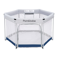 Pamo Babe Premium Indoor and Outdoor Baby Playpen - Portable, Lightweight, Toddler Play Yard w/Canopy and Travel Bag