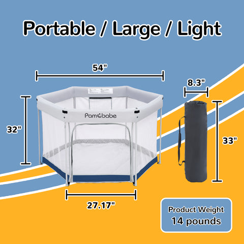 Pamo Babe Premium Indoor and Outdoor Baby Playpen - Portable, Lightwei
